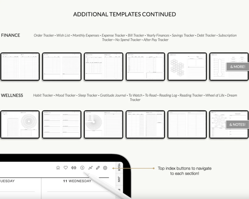 Digital planner, Goodnotes planner, iPad planner, Notability planner, Dated digital planner, Digital calendar - Image 6