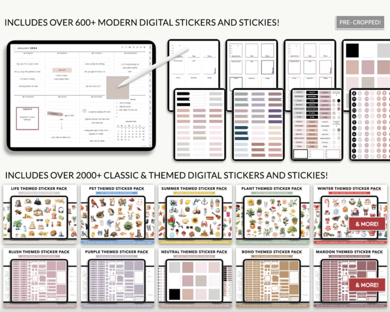 Digital planner, Goodnotes planner, iPad planner, Notability planner, Dated digital planner, Digital calendar - Image 3