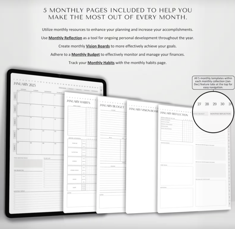 2025 Digital Planner BUNDLE | Digital Goodnotes Planner - Image 6